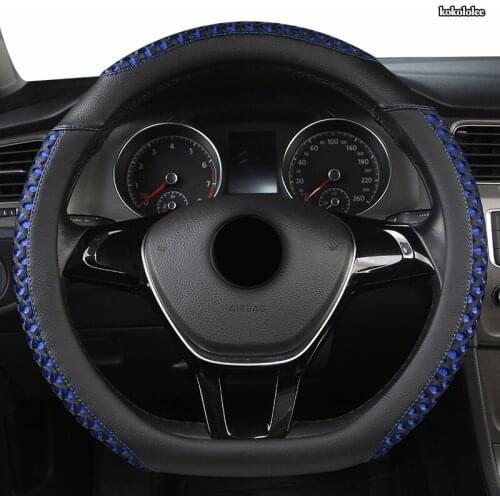 KOKOLOLEE Leather Car Steering Wheel Cover For Daihatsu Terios Sirion Mira Cuore YRV Ayla Sigra Xenia Luxio