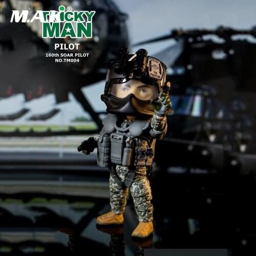 Collectible TM004 6 inches 12cm Seal 6 Team Trickyman 160th SOAR Night Stalkers Pilot Soldier Figure for Gift