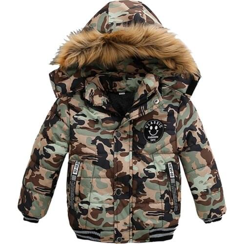 Winter Baby Boys Warm Jacket Fashion 1-5 Years Boys Coat Casual Autumn Hooded Thick Outerwear Coat For Boys Children Clothing