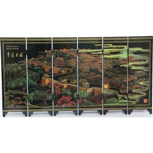 Lacquer craft small screen exquisite China pingyao ancient city characteristics