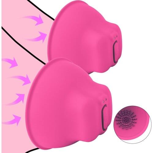 Breast Enlargement Masturbator Breast Massage Suction Cup Nipple Chest Sucker Nipple Stimulation Licking Vibrator