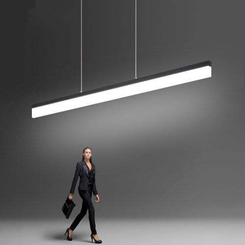 LED Tube Pendant Lights For Dining Room Acrylic Lamp shades office hanging lights coffee shop dining table light fixtures