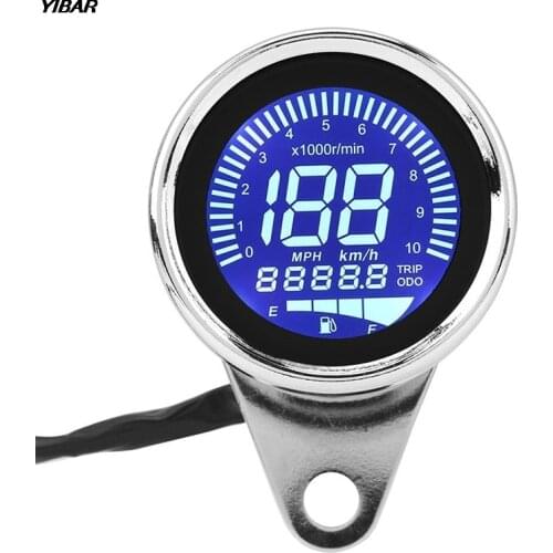 Universal Motorcycle Digital LED LCD Odometer Speedometer Tachometer Speed Gauge