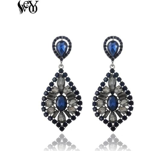 VEYO Classic Luxurious Crystal Dangle Earrings for Women Elegant Design Charming Brinco 2018 New Arrival
