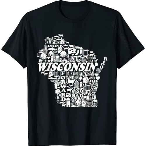 Wisconsin Home State T Shirt I Love Wisconsin Vintage Tee T-Shirt Young Wholesale Classic Tops Shirt Cotton Top T-Shirts Cool