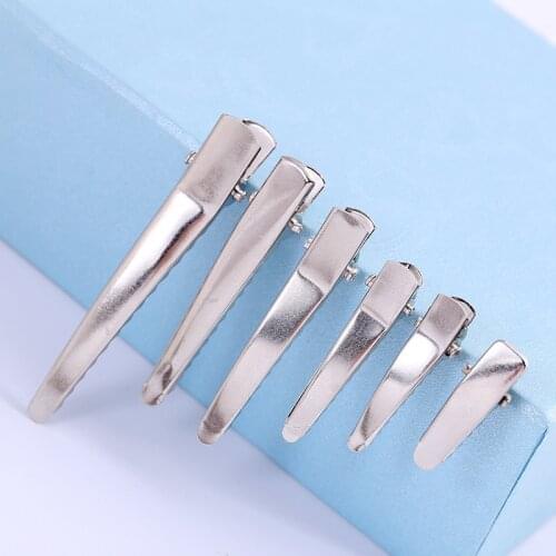 10pcs 30/35/40/45mm Clips Single Prong Alligator Hairpin with Teeth Blank Setting Jewelry Making Base for DIY Hair Clips