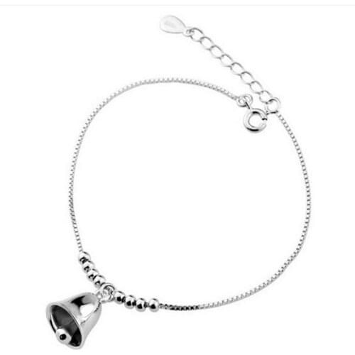 2021 Trend Small Fresh Lucky Bell Round Bead 925 Sterling Silver Adjustable Bracelet For Women Girls Accessories Birthday SB110
