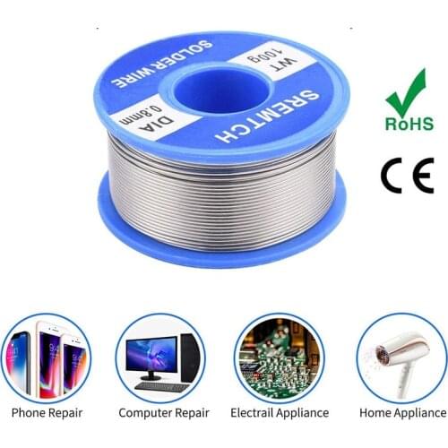 0.8mm 100g/50g Welding Wires Flux 2.0% Solder Soldering Tin Wire Roll No-clean Solder for soldering Tools Welding accessories