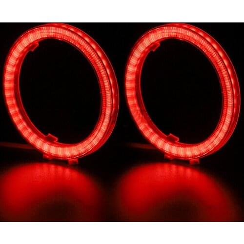 2pcs/set Auto 2.5\\\" COB LED Lights Halo Rings DRL Angel Eyes Red Lamps Accessories For Car Headlight Retrofit