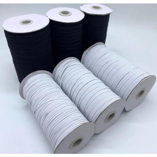 3/6/8/10/12mm 5yards Elastic Band Masks Sewing Elastic Ribbon Elastic Spandex Band Trim Sewing Fabric DIY Garment Accessories