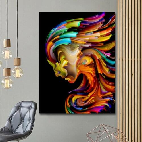 Abstract Colorful woman pictures 5d diy diamond painting full diamond embroidery mosaic daimond painting sale newest gift YG2180