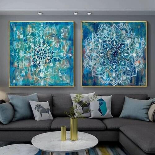 Mandala Flowers Abstract Posters and Prints Canvas Painting Wall Art Flowers Picture Home Decoration Room Decor Cuadros