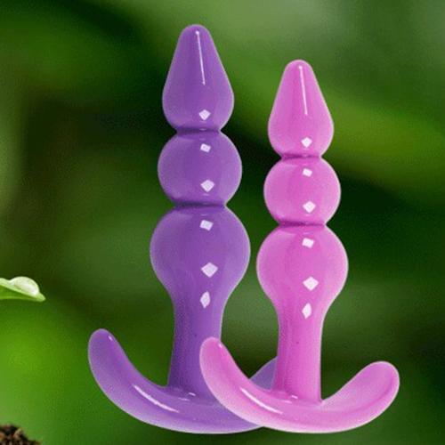 Men Women Unisex Butt Anal Bead Plug Silicone Jelly Dildo Adult Massager Sex Toys for woman men Rounded tip for easy entry