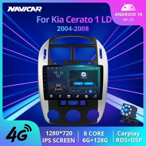 2Din Android10.0 Car Radio For Kia Cerato 1 LD 2004-2008 GPS Navigation Stereo Receiver Auto Radio Car Receiver Bluetooth Player