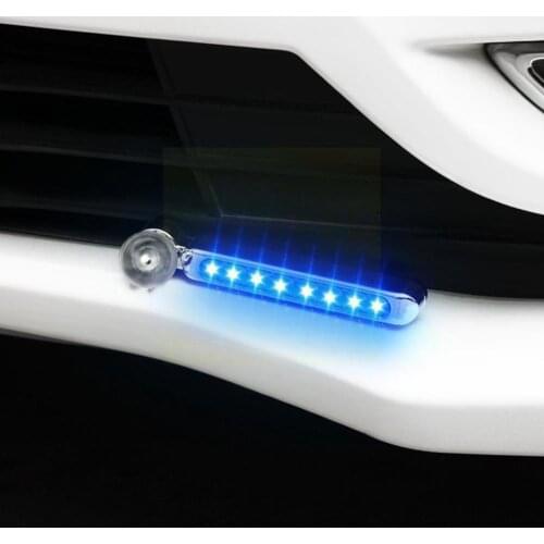 1 Pair Auto Headlamp COB Fog Light Bulb Wind Powered Running 8 Car Warning Head Auto LED DRL Fog Lamps Light Lamp LED Dayti H9E1