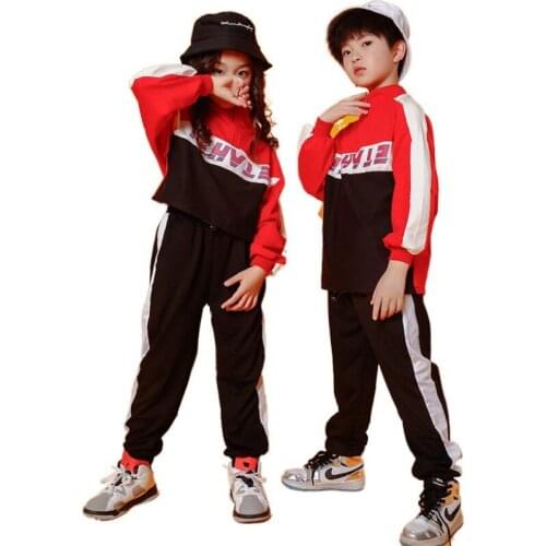 Kids Hip Hop Clothing Jazz Dance Costume for Girls Cropped Sweatshirt Shirt Top Jogger Pants Modern Ballroom Dancing Streetwear