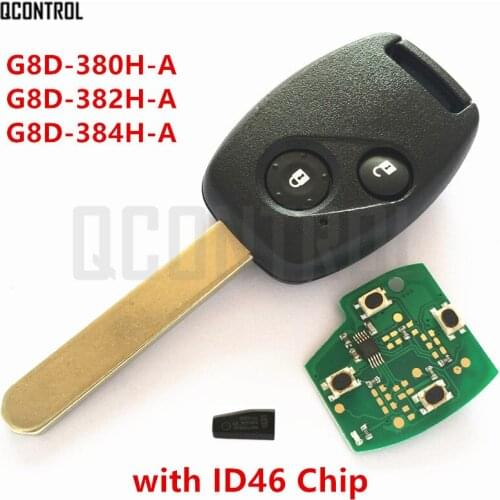 QCONTROL Car Remote Key Fit for Honda for Accord Element CR-V HR-V Fit City Odyssey Shuttle Civic