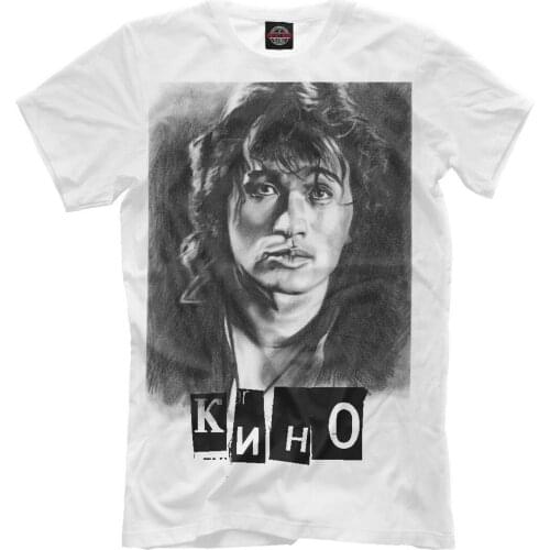 Viktor Tsoi Kino New T-Shirt Music Russia Viktor Tsoi Kino Newest 2019 T Shirt Men O Neck Cotton T-Shirt Printing
