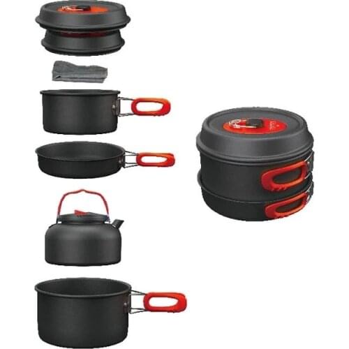 Alocs 3-4 Person Cooking Pot Camping Pan Kettle Outdoor Cookware Pots Sets CW-C06S