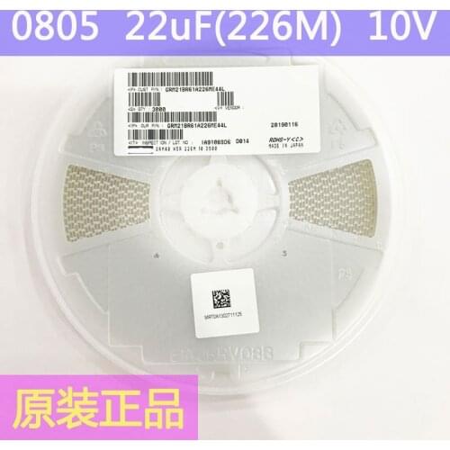 GRM21BZ71E106KE15L SMD MLCC 0805 10uF ±10% 25V Ceramic Capacitor GRM21BR61A226ME44L SMD MLCC 0805 22uF(226) ±20% 10V