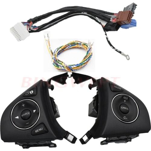 For Honda 2015-2018 Steering Wheel Control Switch Buttons Car styling Audio Radio Remote Cruise Control Button with cables