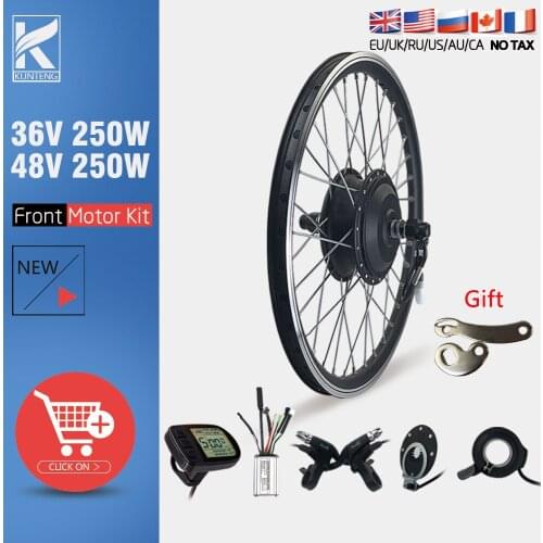 Electric Bicycle Conversion Kit 36V48V 250W Ebike Motor Kit 16 20 24 26 27.5 28 29inch 700C Front Wheel hub motor With KT LCD