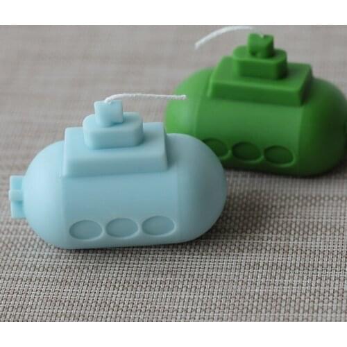Creative Submarine Candle Mold Cute Submarine Airboat Silicone Moulds Aromatherapy Wax DIY Handmade Materials