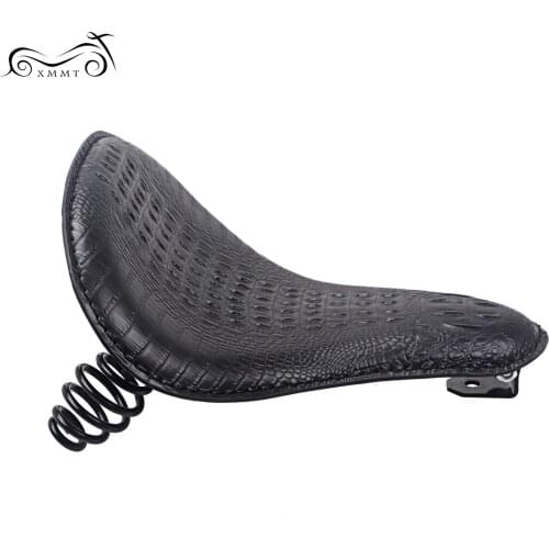Black 3" Spring Solo Alligator Slim Seat Bracket For Harley Dyna Street Bob Police FXDBP Switchback FLD Blackline FXS