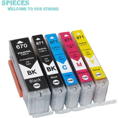 LuoCai PGI-670 CLI-671 Compatible Ink Cartridges For Canon PIMXA MG5760/MG6860/TS6060/TS5060/MG6865/MG5765/MG7760/MG7765 Printer