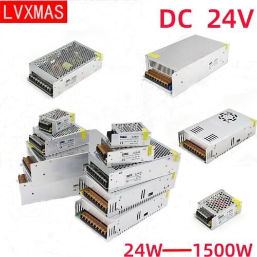 LVXMAS DC 24V Lighting Transformer Power Supply 24W-1500W LED Drive Power Adapter For LED Light Bar CCTV