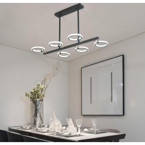 Nordic Luxury Living Room Chandelier Lighting Modern Ultra thin Ring LED Chandelier For Bedroom Dining Indoor Lamps Fixtures