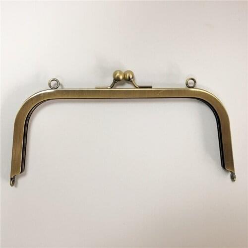 22cm Metal Bag Frame High Quality Material Electroplate Big Ball Kiss Lock Head Clutch Purse Frame with Hooks Craft Material