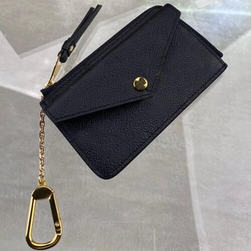 Trendy Keyrings Purses for Male Female Short Wallets Real Leather Women Small Wallet Coin Pocket Top quality Card Holder