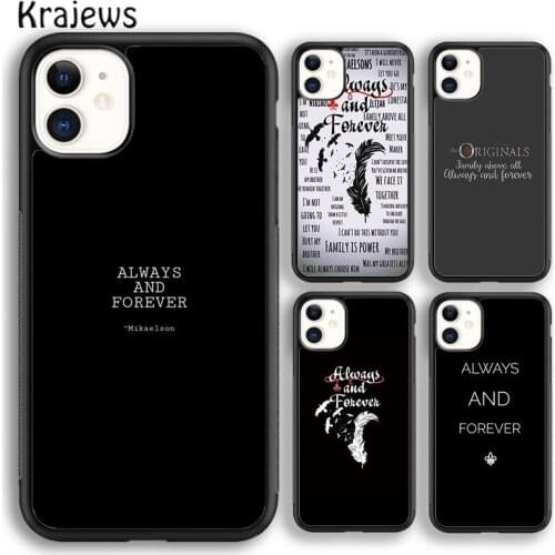 Krajews Always and Forever The Vampire Diaries soft Phone Case Cover For iPhone 5 SE 2020 6s 7 8 plus X XS XR 11 12 mini pro max
