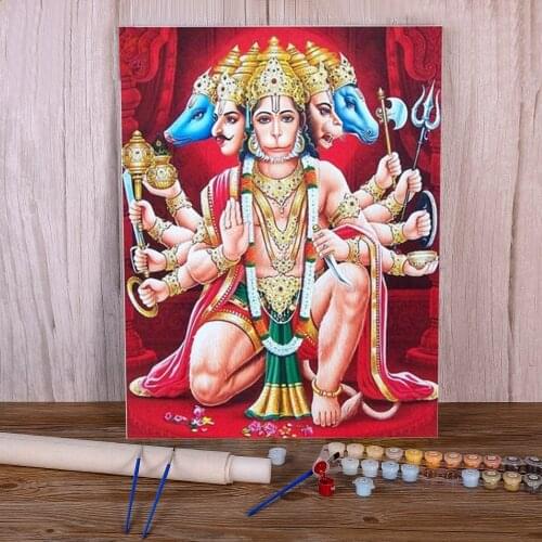 Region Ganesha DIY Paint By Numbers Package Oil Paints 50*70 Boards By Numbers Handmade For Children Art