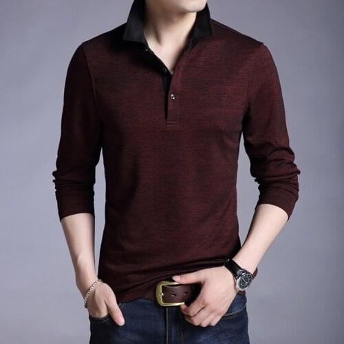 2020 Spring New Design Tee Shirt Homme Casual Polos Para Hombre Full Sleeve Polo Shirt Men