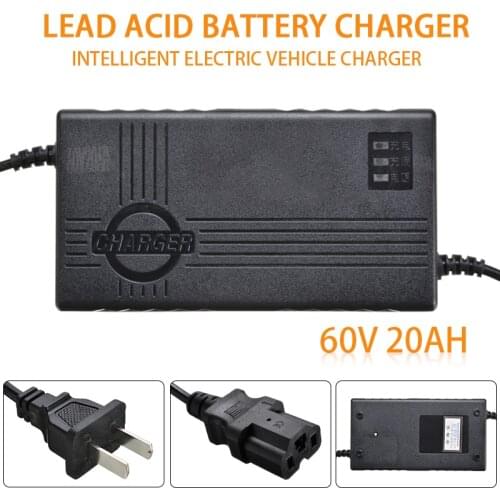 New DC 60V 20AH Lead Acid Battery Charger Power Adapter Fit For Electric Car/E-bike/Scooter Battery Charging Accessories
