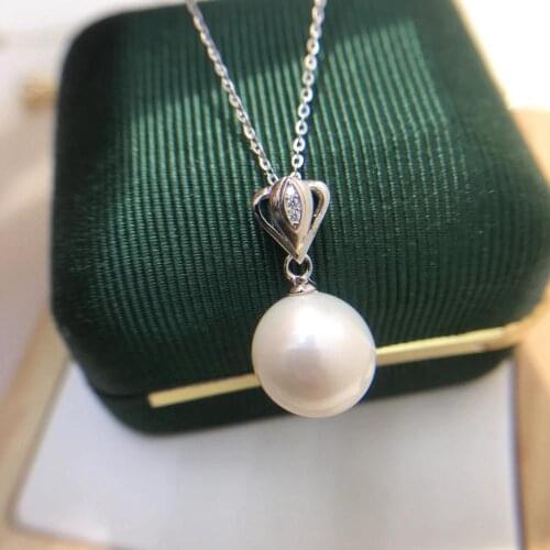 Wholesale Office Lady 925 Sterling Silver Pendant Base Settings Mountings Findings Parts for Pearl Crystal Jade Agate 5pcs/lot