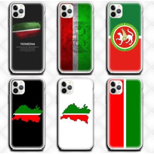 Tatarstan National Flag Phone Case Clear for iphone 12 11 Pro max mini XS 8 7 6 6S Plus X 5S SE 2020 XR cover