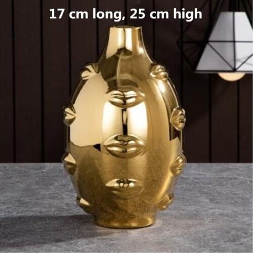 Nordic ceramic human mouth vase, creative European modern ceramic art, home office restaurant bar desktop decoration gift