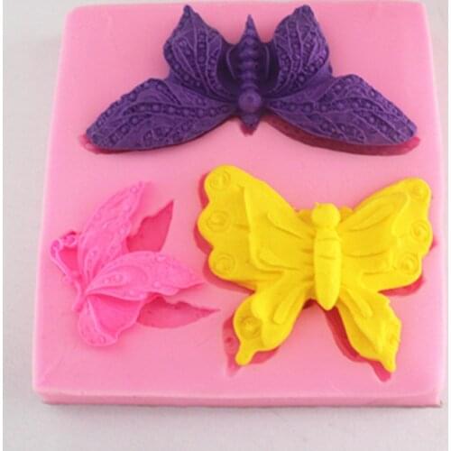 Three size butterfly baking double sugar cake mould chocolate mould soap mould tool