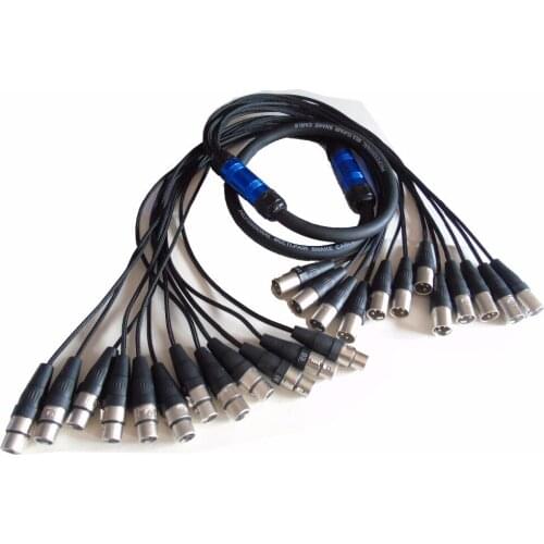 High quality Pro Audio 12 channel Stage Snake Cable with Lightning protection wiring harness 2M