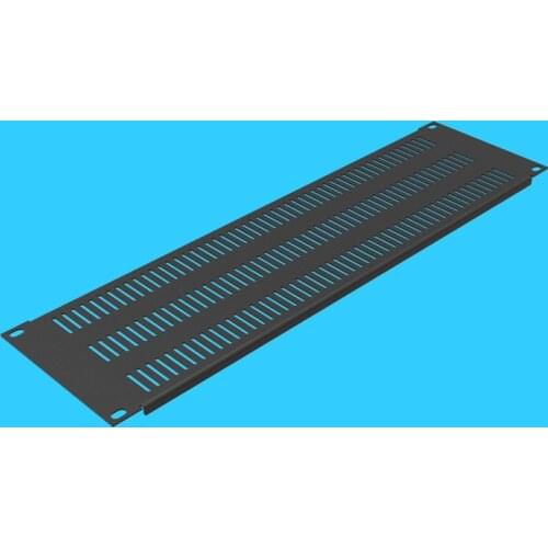 High quality Black 3U cooling ventilation rack blind flange Perforated panel mounting plate back plate