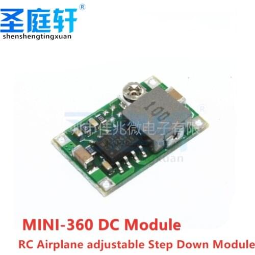 10pcs/lot Mini360 RC Airplane Module, Buck Mini 360 DC 2A Converter, 4.75V-23V to 1V-17V 17x11x3.8mm Step Down Module,New LM2596