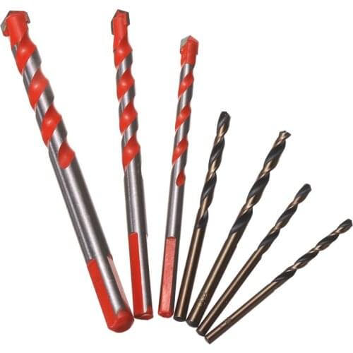 11pcs Multi-Material Drill Bit Set Metal Wood Ceramic Tile Glass Drill Bit Round Shank Twist Drill Bits Set