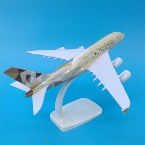 20CM 1:300 Airbus A380 ETIHAD Airlines Airplanes Plane Aircraft Alloy Model Toy Kids Children Adult Airliner Collection Display