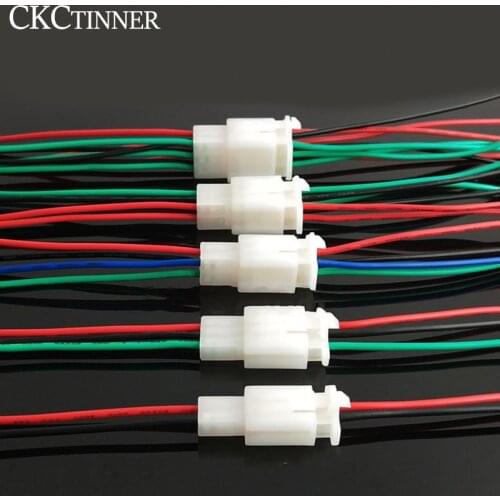 5sets 2.8mm 2/3/4/6/9 automotive pin 2.8 male electrical cable connector female cable terminal plug kits with line 10mm