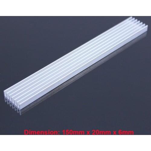 5pcs/lot 150x20x6 MM 3 x 1W LEDs Heatsink Aluminum Heat Sink Radiator for IC Cooling,Electronic Chipset heat dissipation