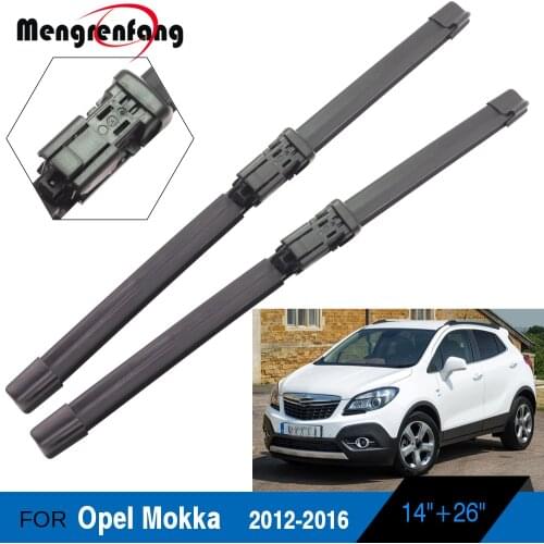 For Opel Mokka Car Accessories Front Windscreen Wiper Blades Soft Rubber Wiper Push Button Arms 2012 2013 2014 2015 2016