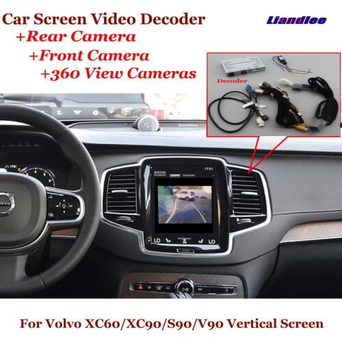 Car Decoder HD Reverse DVR Front Rear View 360 Camera For Volvo XC60/XC90/S90/V90 Vertical Screen Original Video Upgrade